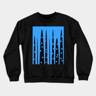 Abstract Stone Age Skyscrapers Skyline Crewneck Sweatshirt